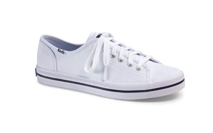 Hot! รองเท้าผ้าใบ ผู้หญิง KEDS WF54682 รุ่น KICKSTART SEASONAL SOLIDS สีขาว