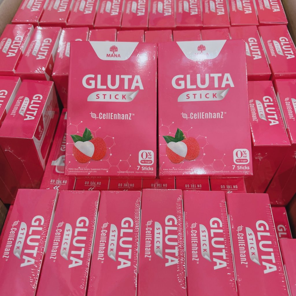 Mana Gluta Stick : ผลิตภัณฑ์เสริมอาหารกลูต้าไธโอนบำรุงผิวใส ขาวอมชมพู ออร่า
